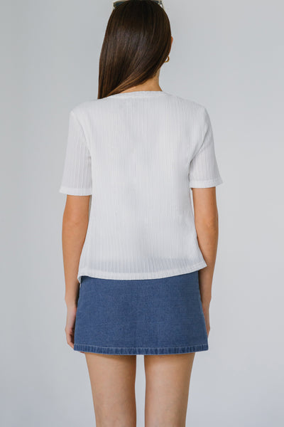 Memory Lane Cardi Top (White)