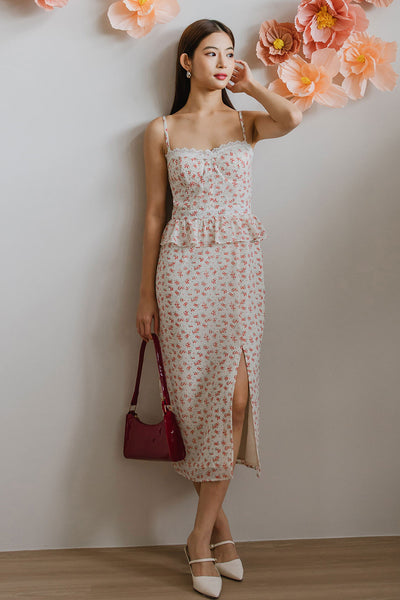 Mimosa Padded Dress (Creme)