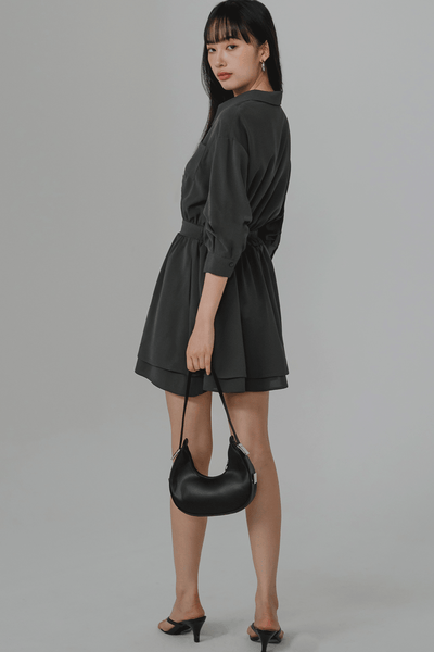 Captivate Shirt Dress (Dark Grey)
