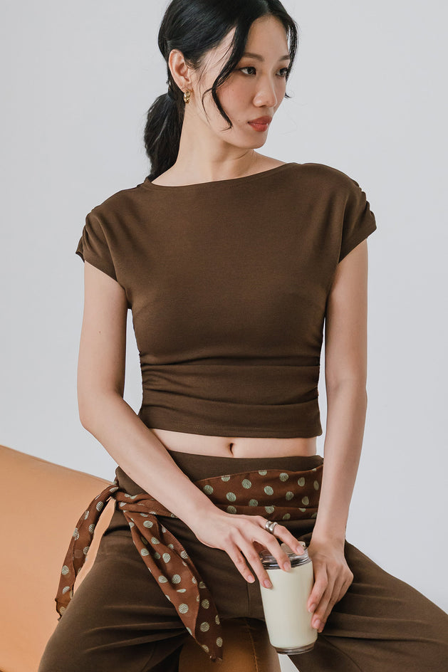 Off Duty Padded Top (Brown)