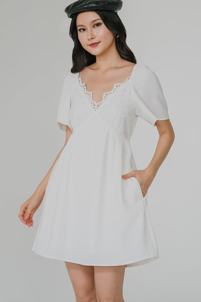 City Of Romance Eyelet Dress (White)