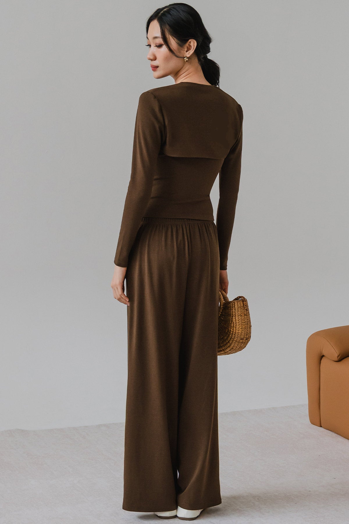 Momentum Padded Shrug Set (Brown)