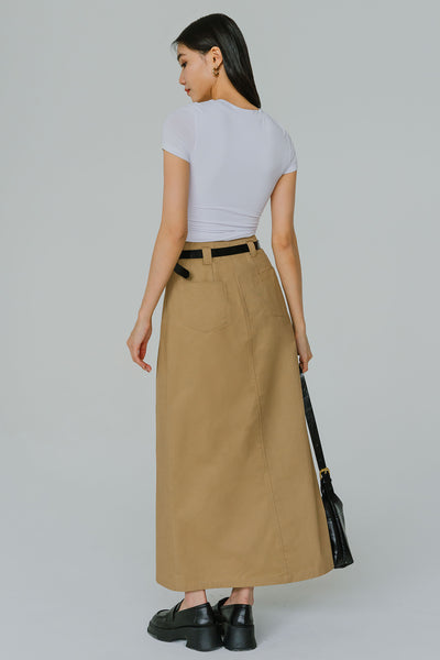 Belted Terrain Skirt (Khaki)