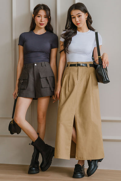 Belted Terrain Skirt (Khaki)