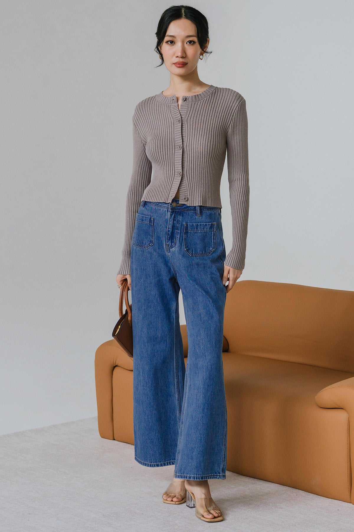 Aspen Knit Cardigan (Gray)