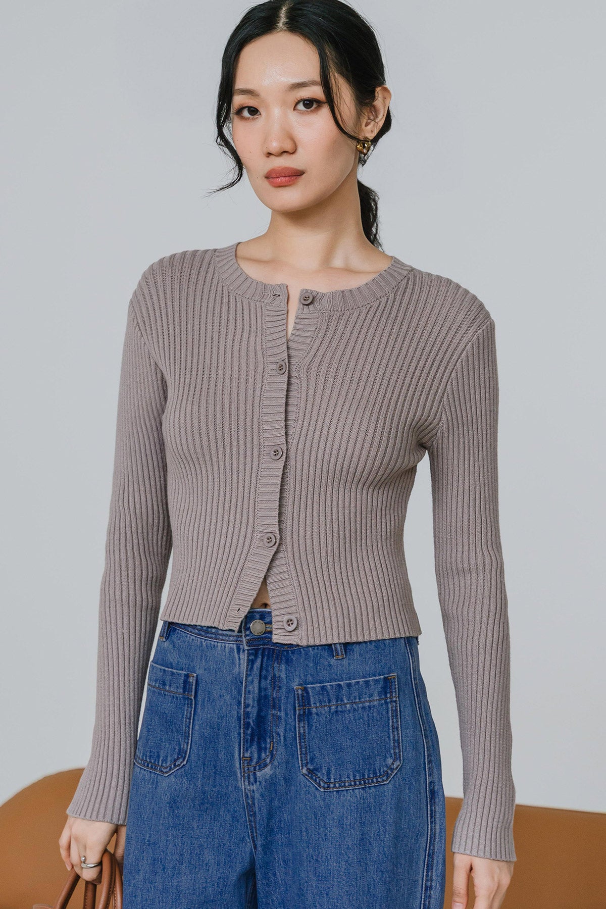 Aspen Knit Cardigan (Gray)