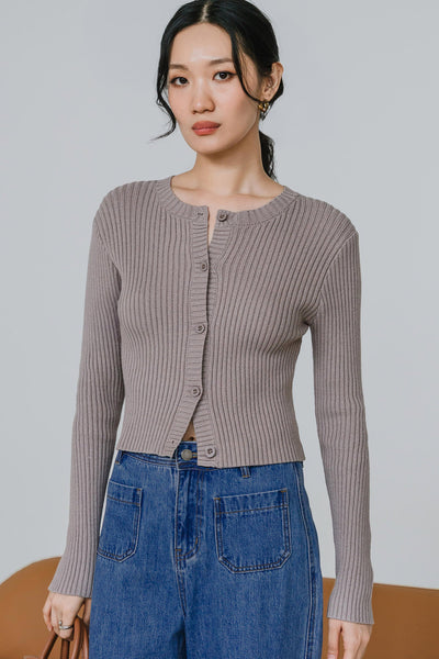 Aspen Knit Cardigan (Gray)