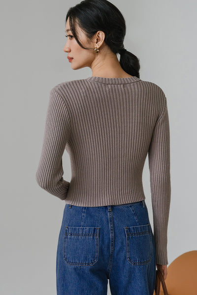 Aspen Knit Cardigan (Gray)