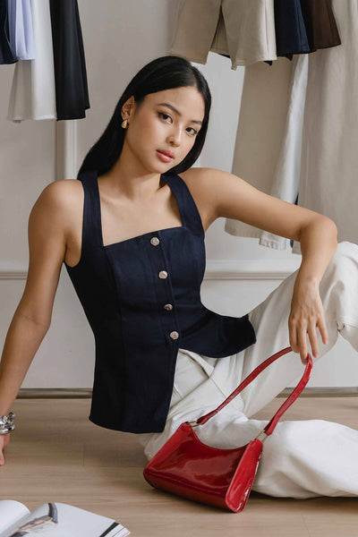 BO* Genevieve Padded Top (Navy)