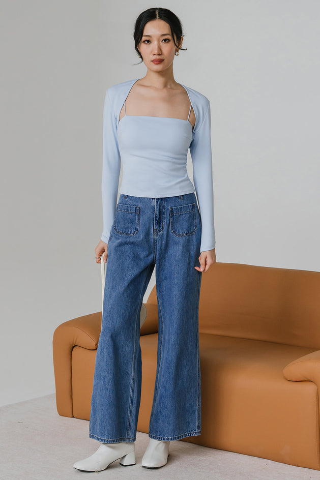 Momentum Padded Shrug Set (Blue)