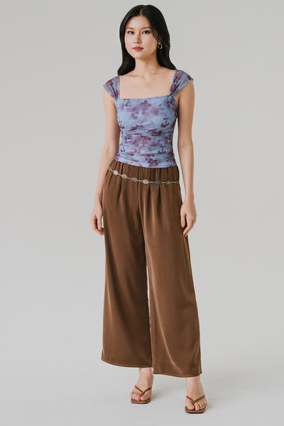 Florence Padded Mesh Top (Sky Berry)