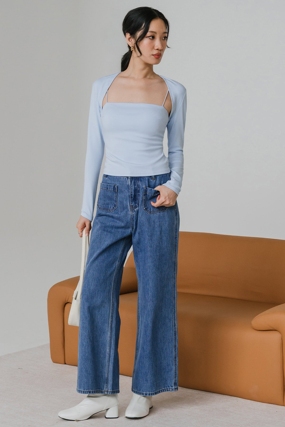Momentum Padded Shrug Set (Blue)