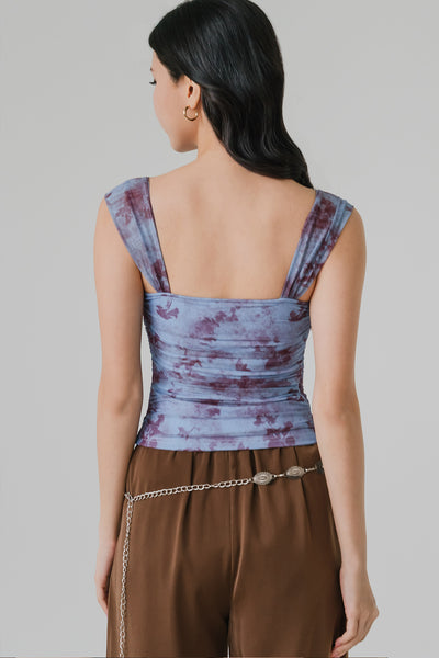 Florence Padded Mesh Top (Sky Berry)