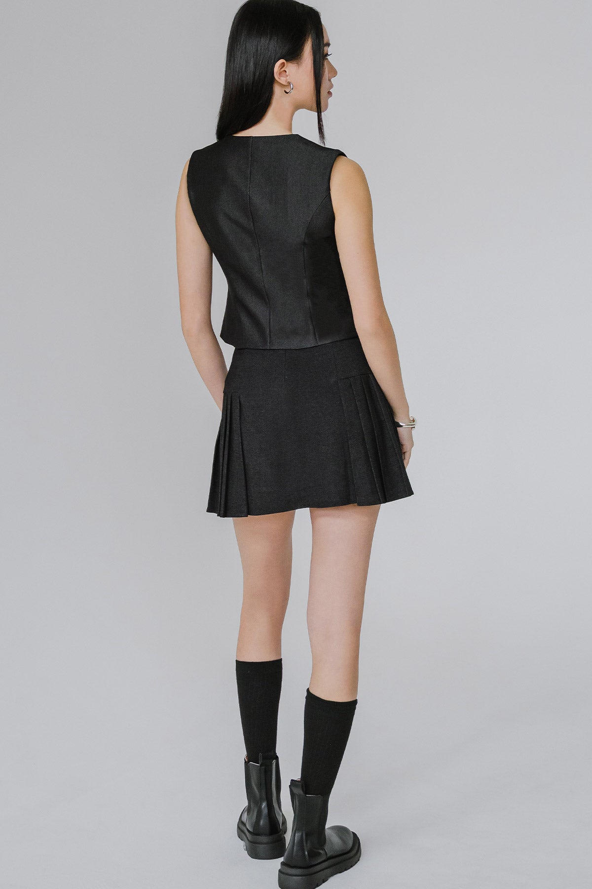 Dakota Zipper Vest (Black)