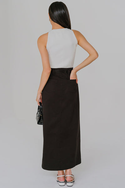 Belted Terrain Skirt (Black)