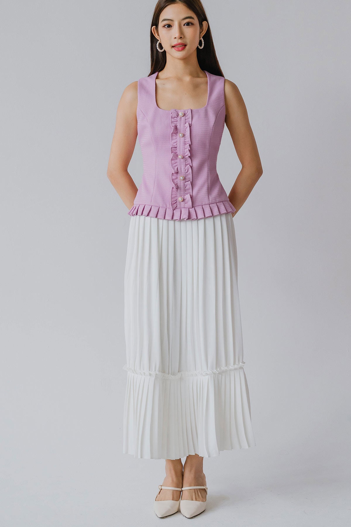 Dreams Of Gold Tweed Top (Rose)