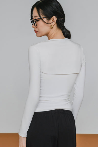 Momentum Padded Shrug Set (White)