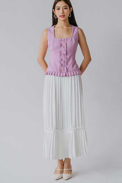 Dreams Of Gold Tweed Top (Rose)