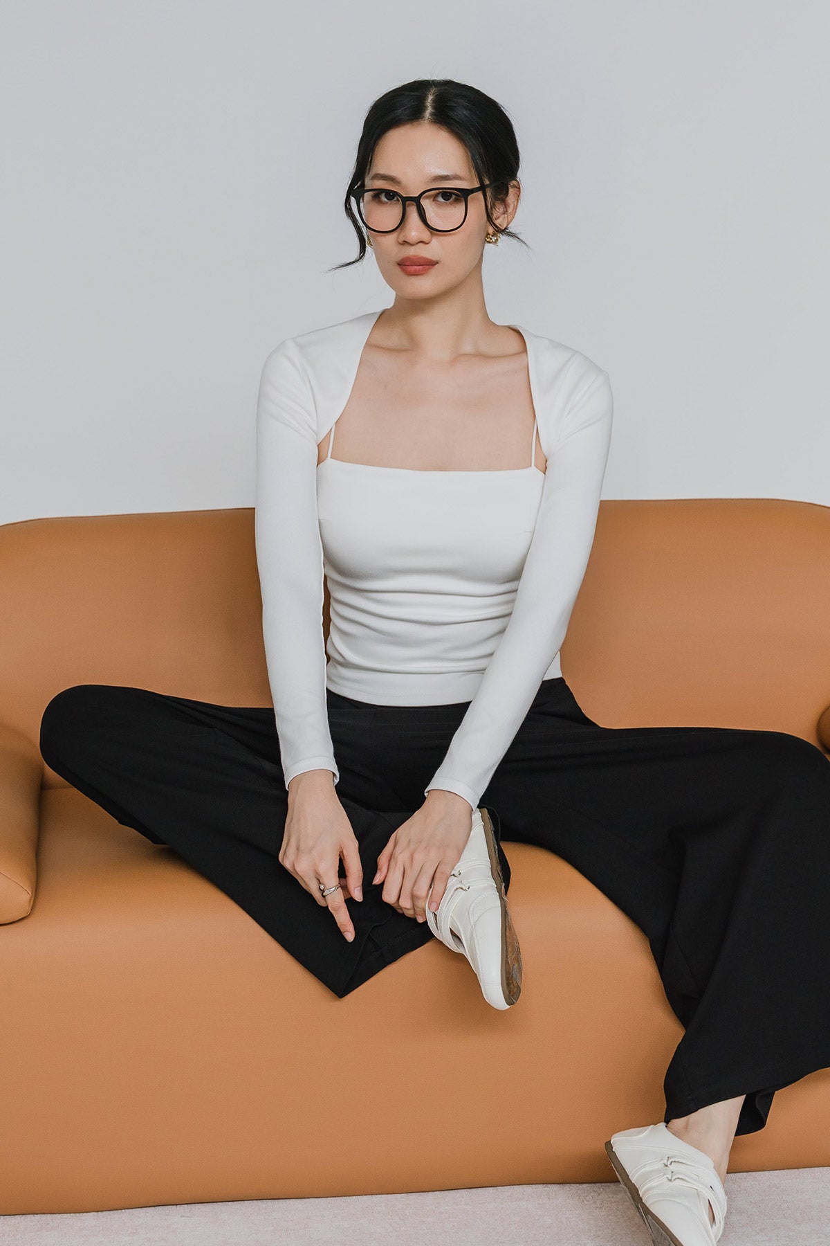 Momentum Padded Shrug Set (White)