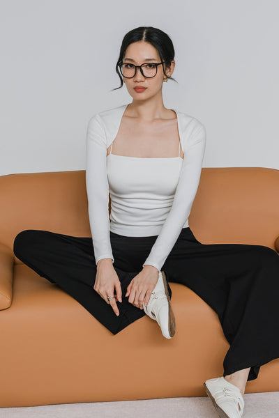 Momentum Padded Shrug Set (White)