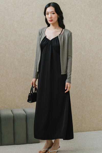 Summer Knitted Cardigan (Grey)