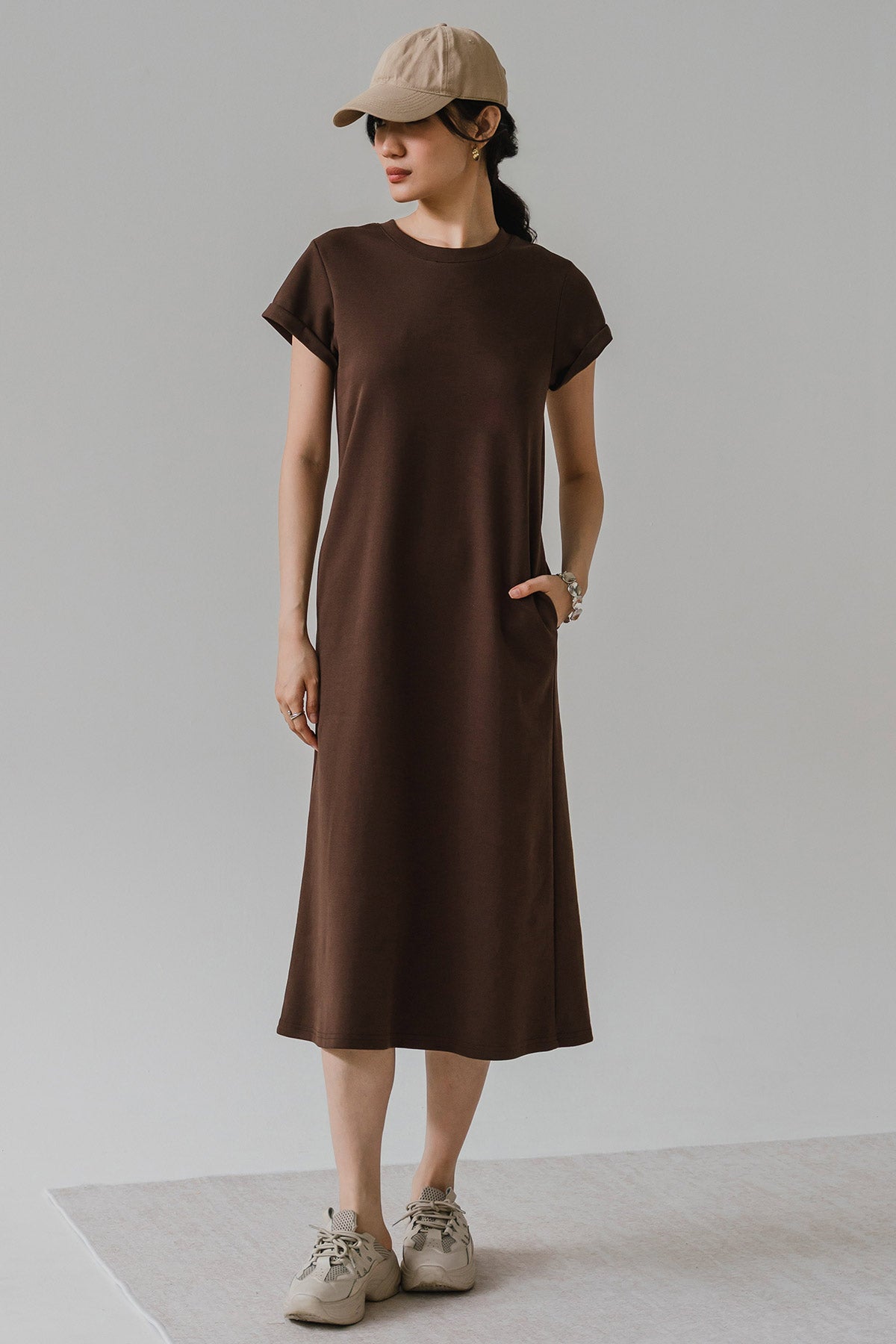 PO* For Keeps Midi Dress (Espresso)