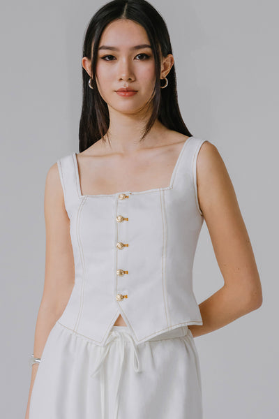 Peyton Padded Top (White)