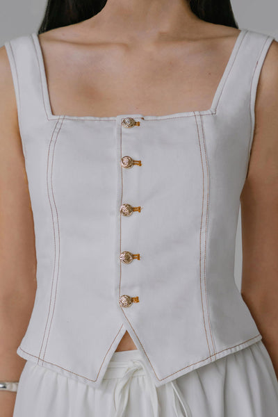 Peyton Padded Top (White)