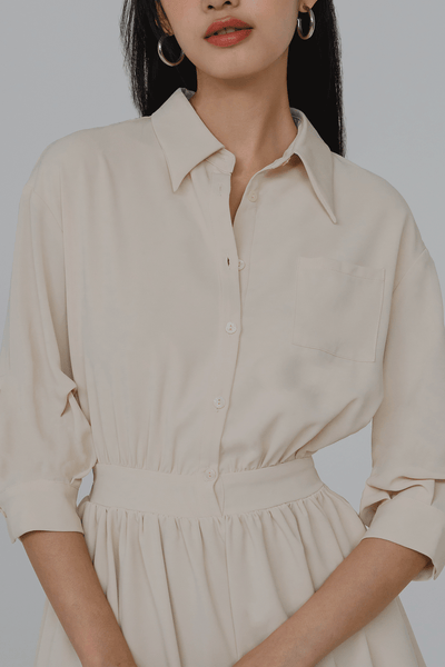 Captivate Shirt Dress (Buttermilk)