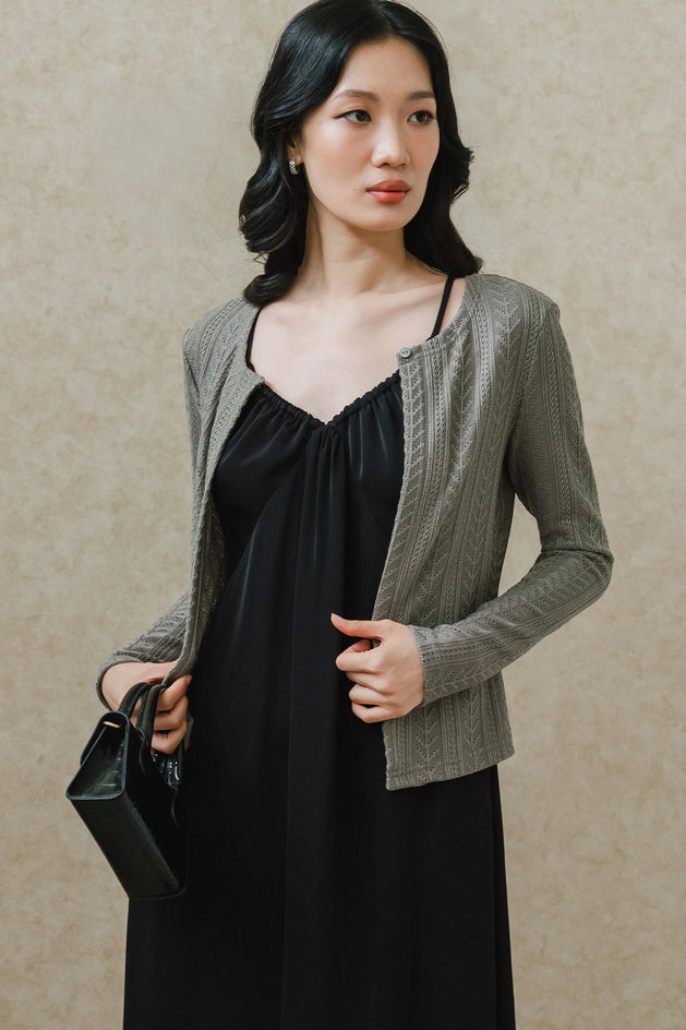 Summer Knitted Cardigan (Grey)