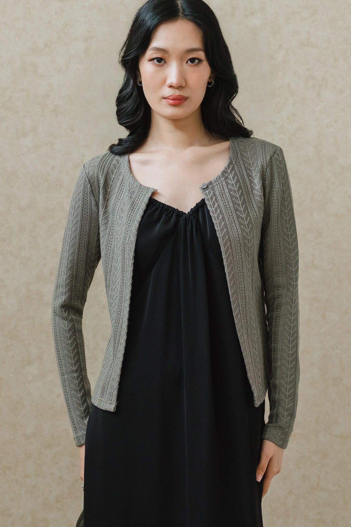 Summer Knitted Cardigan (Grey)