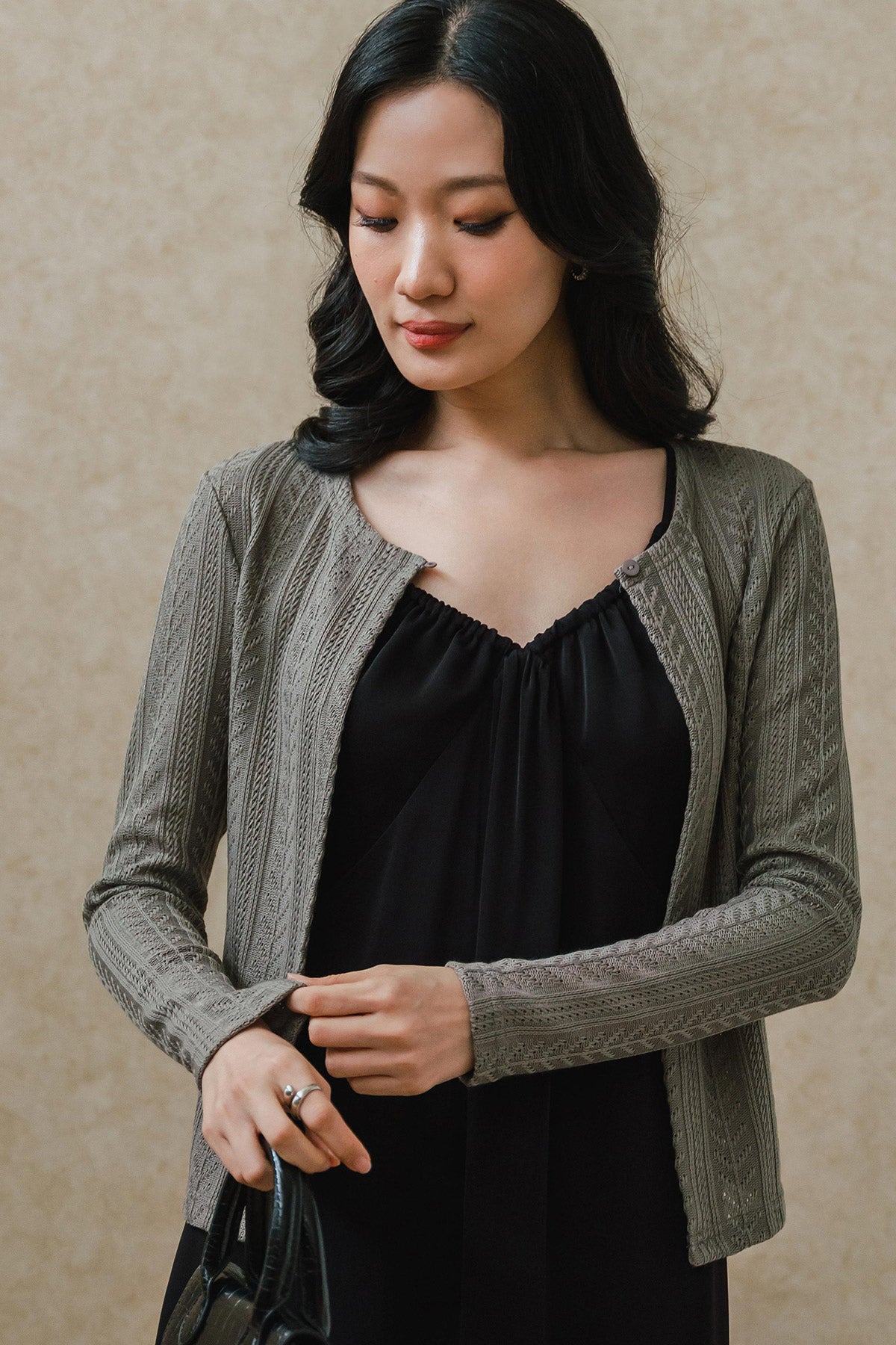 Summer Knitted Cardigan (Grey)