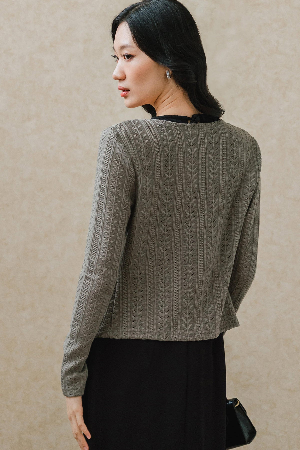 Summer Knitted Cardigan (Grey)