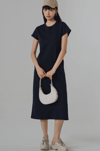 For Keeps Midi Dress (Navy)