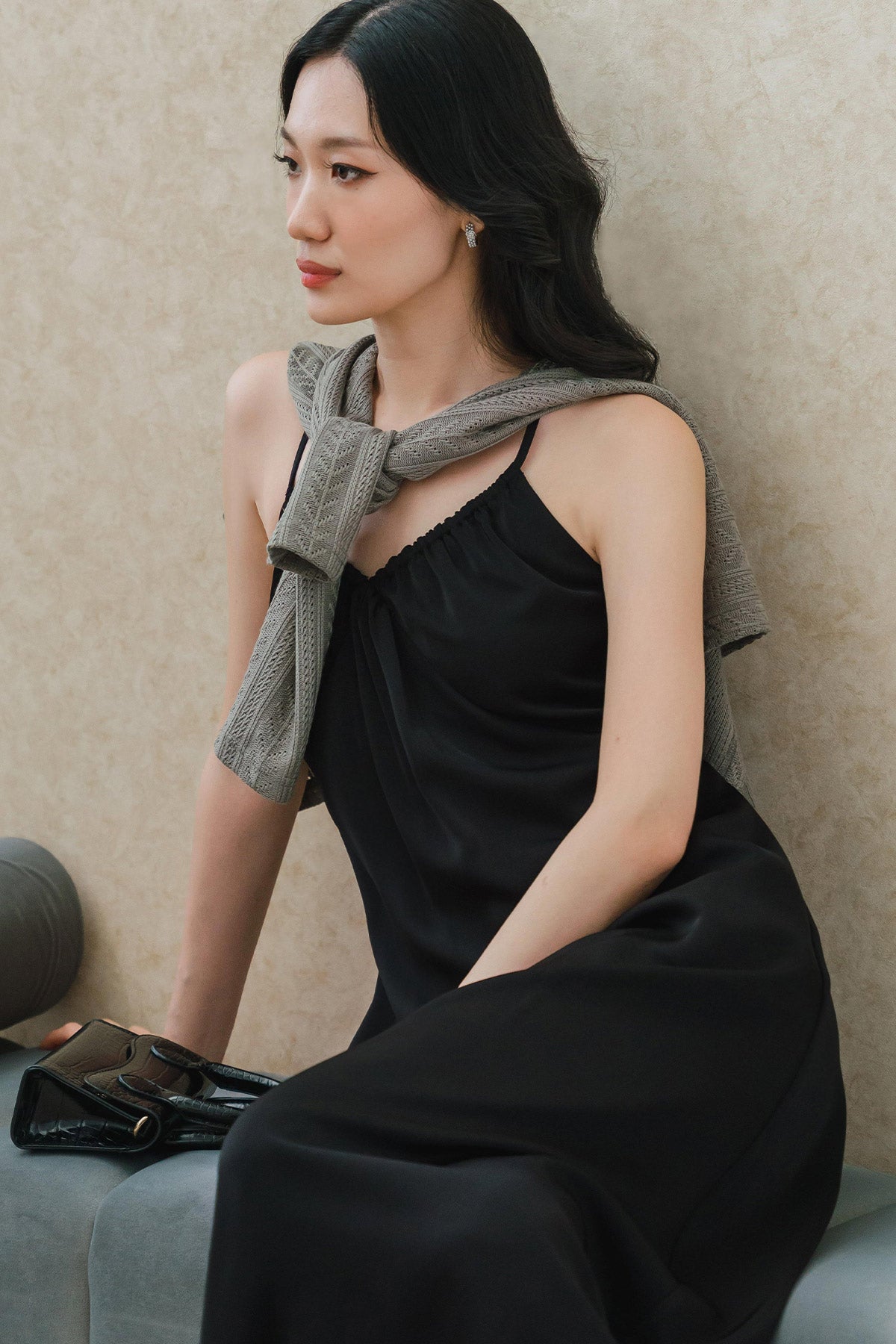 Summer Knitted Cardigan (Grey)