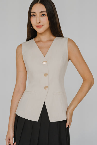 Restock* Laurent Vest (Beige)