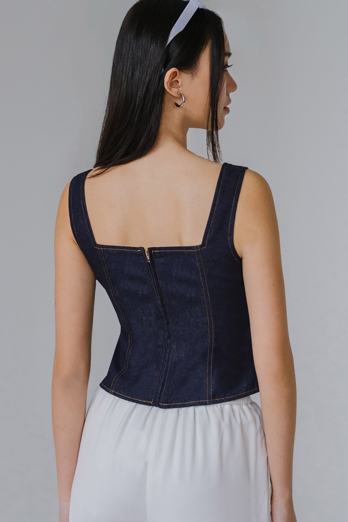 Peyton Padded Top (Dark Blue)