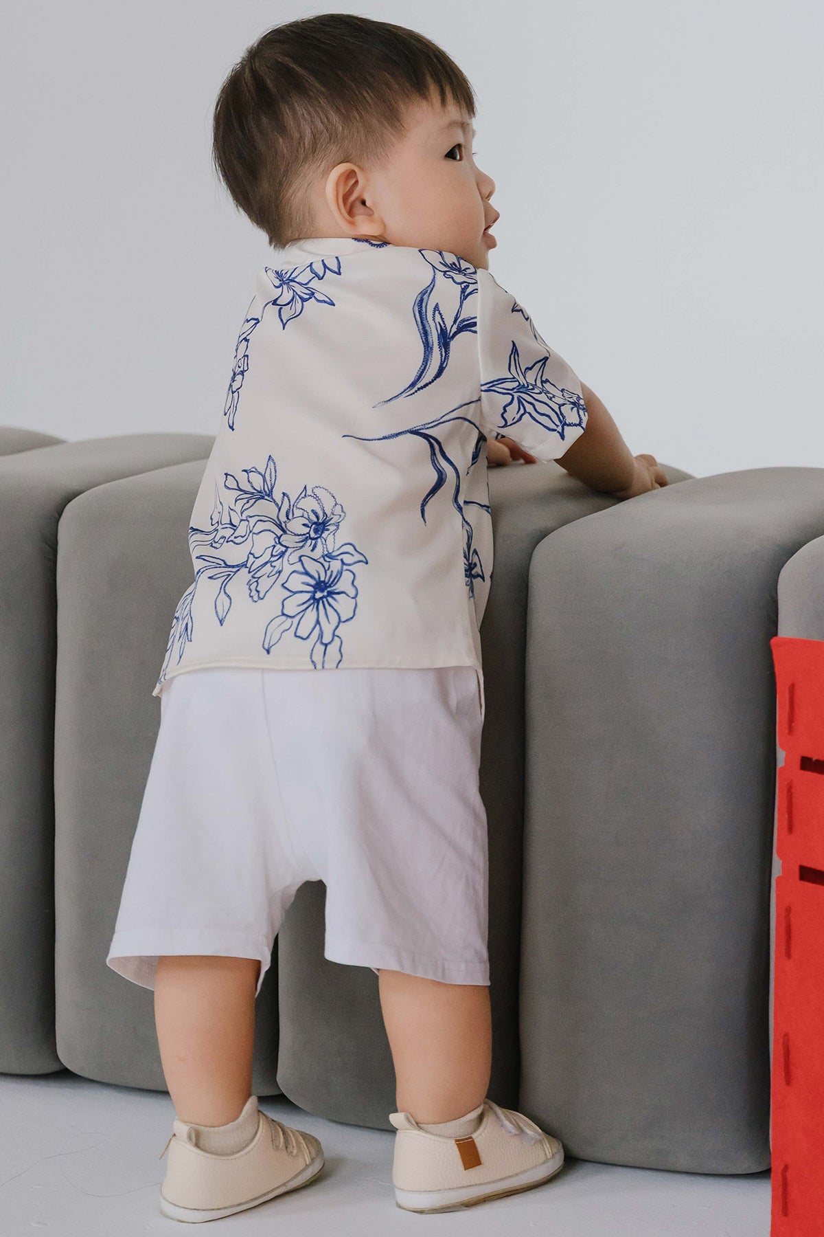 Mini With Grace Collar Shirt (Porcelain)