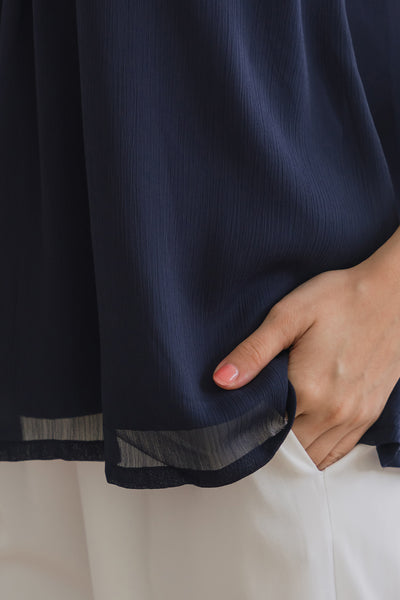 Lenora Halter Top (Navy)