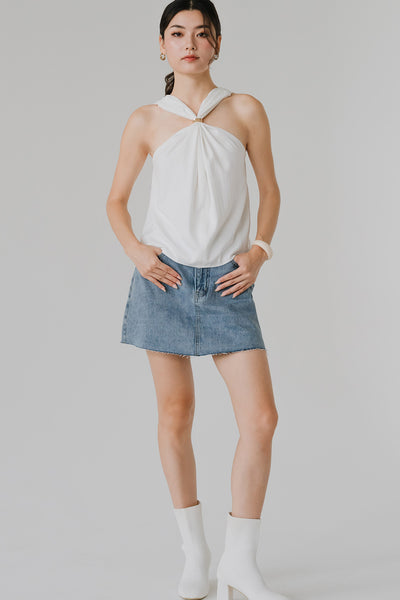 Khalessi Halter Top (White)