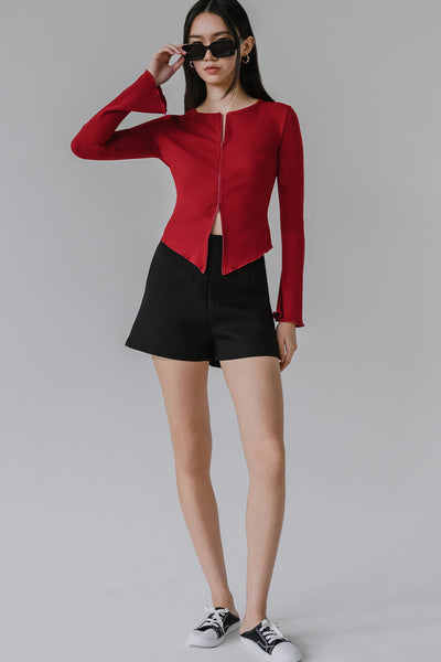 Aeris Dual-Zipper Top (Red)