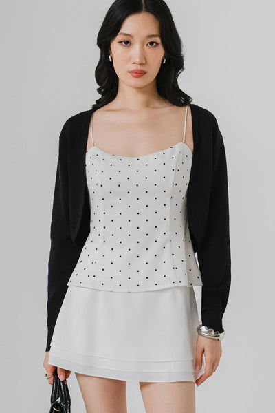 Softline Cropped Cardigan (Black)