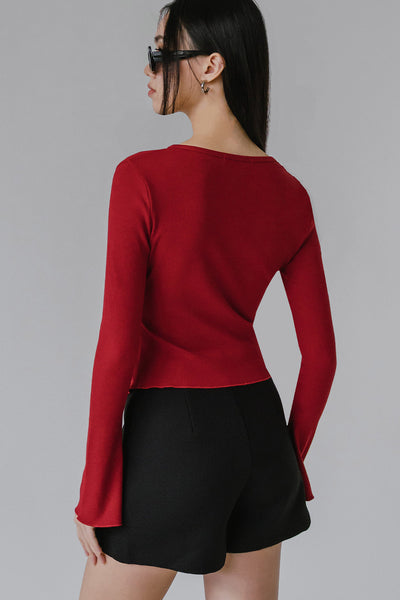 Aeris Dual-Zipper Top (Red)