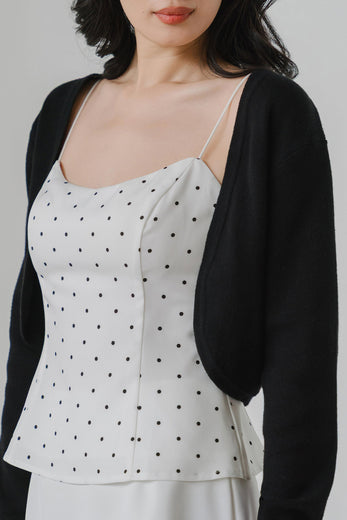 Softline Cropped Cardigan (Black)