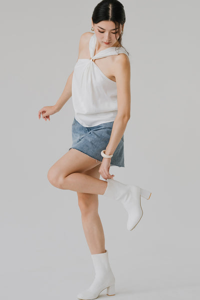 Khalessi Halter Top (White)