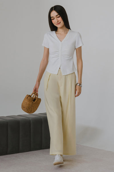 Carissa Padded Cotton Tee (White)