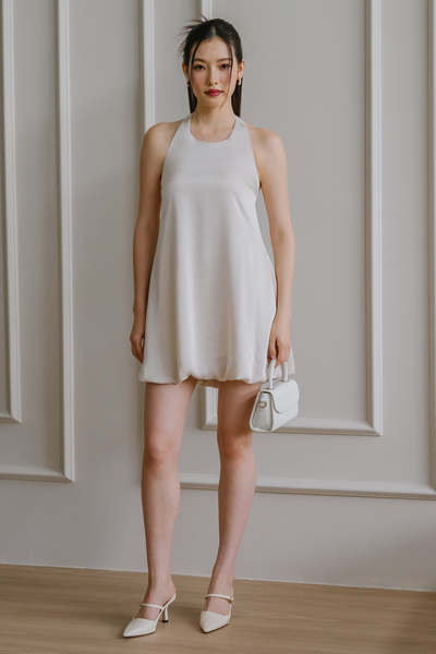 Lustre Padded Romper Dress (Champagne)