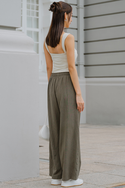 Cozy In Style Linen Pants (Olive)