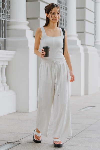 Cozy In Style Linen Pants (White)