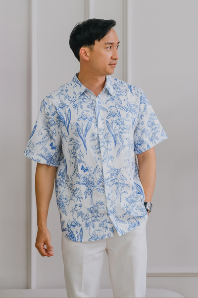 Preorder* Floral Reverie Shirt (Blue)